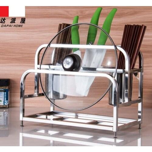 Stainless Steel Knife Holder Chopping Block Draining Holder Kitchen Dinnerware Storage Rack
