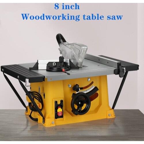 8-inch Multi-functional Woodworking Table Saw Floor Saw Electric Cutting Machine Oblique Cutting Board Saw Flip-over Saw