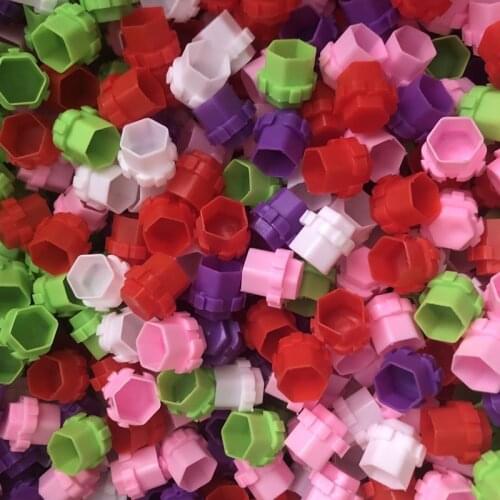 Hot sale! Colorful Professional Hive Ink Cup Honeycomb Shape Tattoo Ink Cups Caps For Tattoo Accessories Wholesale 200pcs/bag