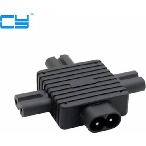 IEC 320 IEC320 IEC Figure 8 C8 Male to 3X Female C7 plug Splitter Power Adapter connector for Power Supply 1 in 3 out