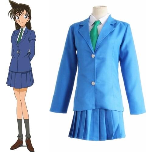 Anime Detective Conan Cosplay Costumes Mouri Ran Rachel Moore School Uniform Full Set Cosplay Costumes Halloween Party Women