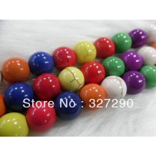 New Cheap Jewlery Making Beads 16'' Colorful 6~12mm Howlite Round Beads Pure and Mixed Color Are Available 10 Strands