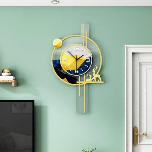 Art Luxury Wall Clock Nordic Large Personality Living Room Creative Modern Design Wall Clock Office Reloj Home Decor New DL60WC