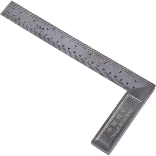 90 Degree 25cm Length Stainless Steel L-Square Angle Ruler