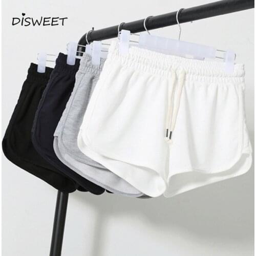2019 Summer Casual Shorts Ladies Large Size High Waist Booty Shorts Female Black White Loose Beach Sexy Short Plus Size