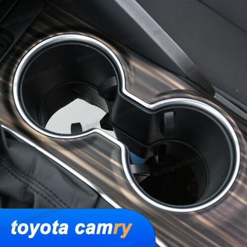 Lsrtw2017 Car Water Cup Slot Panel Cover Trim Styling for Toyota Camry 2018 2019 2020 2021 70 V70 Xv70 Trd Accessories Auto