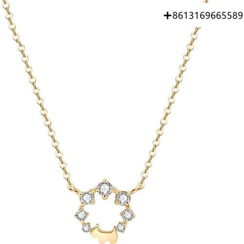 Fashionable boutique 925 silver necklace female puppy temperament joker contracted act the role of pendant lovers new trend