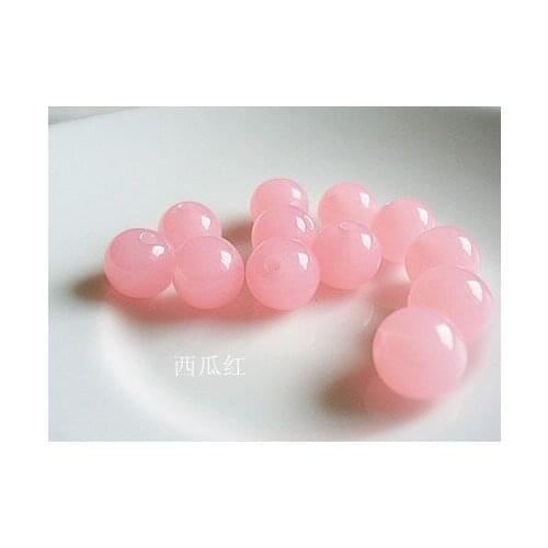Wholesale Watermelon red Candy Gumball Acrylic Beads DIY Round Loose Beads 6.8.10.12.14.16mm Handmade Jewelry Accessories AC-02H