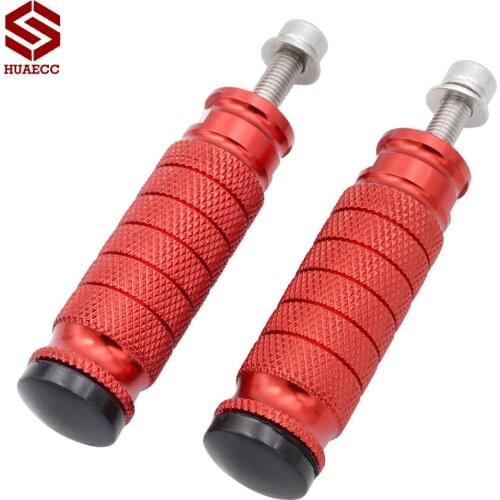 Pair Motorcycle M8 Universal CNC Aluminum Motorcycle Footrests Rear Foot Pegs Pedals Rest Set Racing Motor