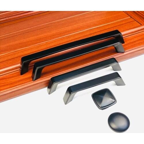 FAST SHIPPING Black Finish Piano Black Hardware Collection European Style Garden Cabinet Handle Knob Door Pull Kitchen