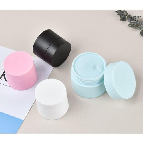 50pcs 5g 15g 20g 30g 50g Plastic can Cosmetic Empty Jar Pot Box Nail Art Gel Powder Bead Storage Container Round Makeup Tools