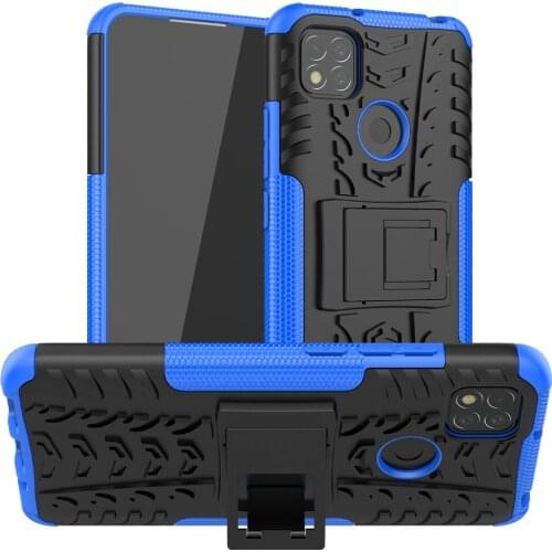 For Xiaomi Redmi 9C Case Cover Anti-knock Bumper Heavy Duty Armor Stand Back Cover Redmi 9 C Prime Silicone Phone Case Redmi 9C