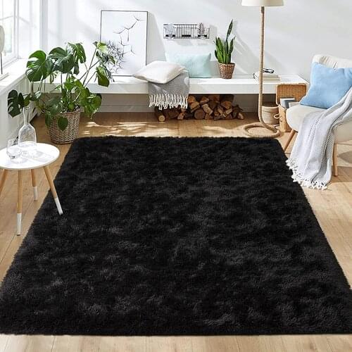 Fluffy Shag Area Rugs for Living Room Anti-Slip Cute Home Decor Furry Rug Solid Color Plush Rugs Super Soft and Comfy Carpet Rug