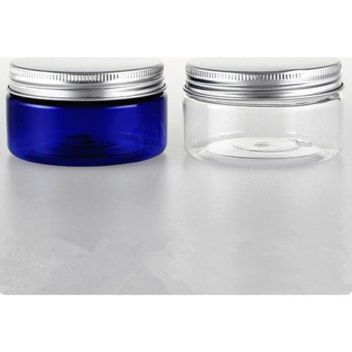 12pcs 100g Empty Cream Jars PET Makeup Box Aluminum Lid Nail Art Storage Pot Container Refillable Box Storage W/ PVC Inner Cover