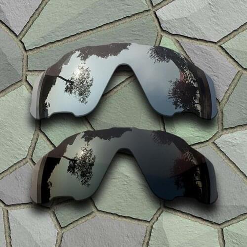 Grey Black&Chrome Sunglasses Polarized Replacement Lenses for Oakley Jawbreaker