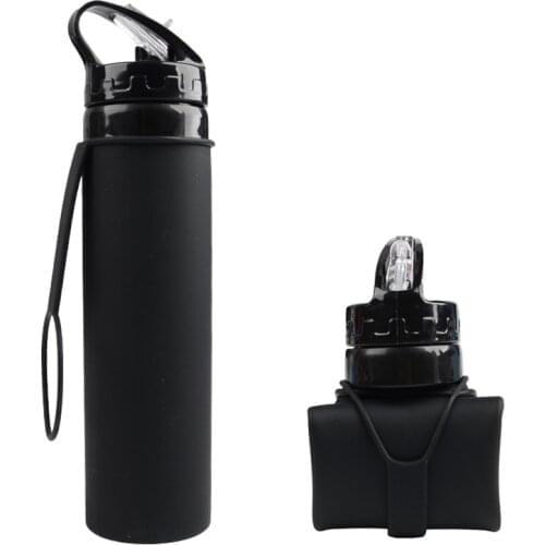 600ml Collapsible Folding Silicone Sports Water Bottle for Outdoor Cycling Camping Running Water Bottle