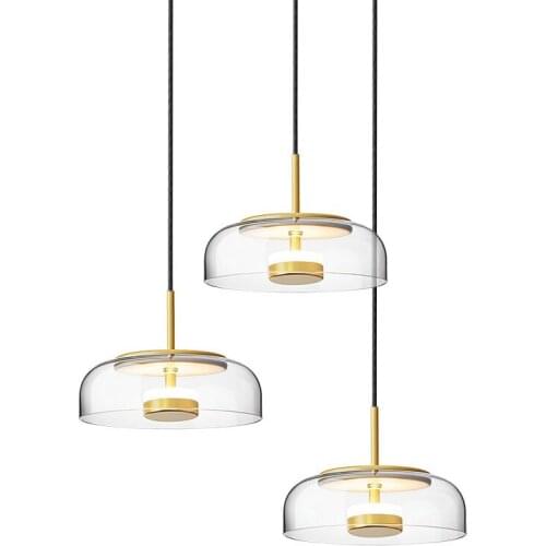 Modern LED Pendant Light Glass Round Clothing Store Suspension Lamp For Bar Restaurant Fixtures Indoor Pendant Lighting PA0414