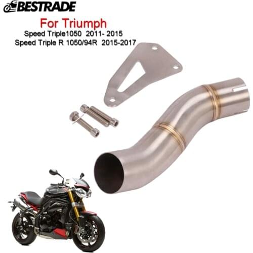 Mid Pipe For Triumph Speed Triple 1050 /R 1050 /94R Motorcycle Exhaust Middle Link Connect Tips Stainless Steel Slip On