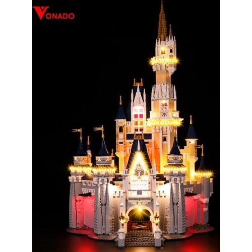 Vonado LED Lighting For 71040 Cinderella Princess Castle Creative Street View Building Blocks Series Diy Lighting Set (No Model)