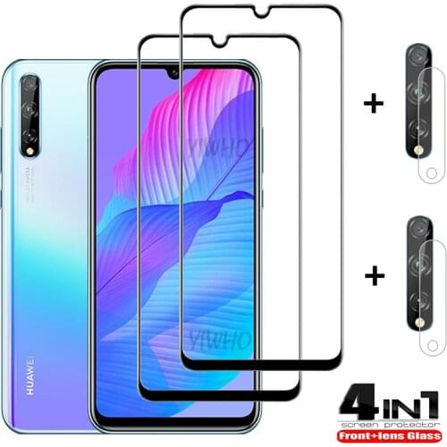 4 in 1 For Huawei Y6S Glass Tempered Y5P Y6P Y8P Y8S Protective Glass On for Huawei Y7P Camera Len Film & Screen Protector Y 8P