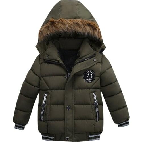 Winter Warm Kids Coat Fashion Children Boy Thin Warm Hooded Zipper Snowsuit Kids Waterproof Thermal Cotton Coats Зимний Костюм
