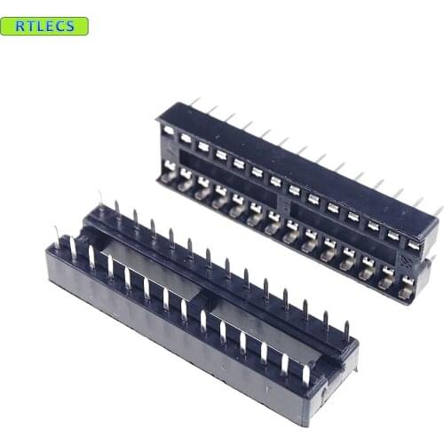 10 pcs / Lot 0.100" 2.54mm IC socket Narrow 28 Position 2x14 28 Pin Row spacing 7.62mm DIP Through hole solder PCB