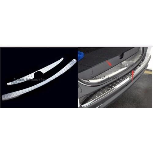 For Mitsubishi Pajero sport Rear Bumper protector trunk bumper trim cover protector 2 pcs 2013 2014 2015 2016