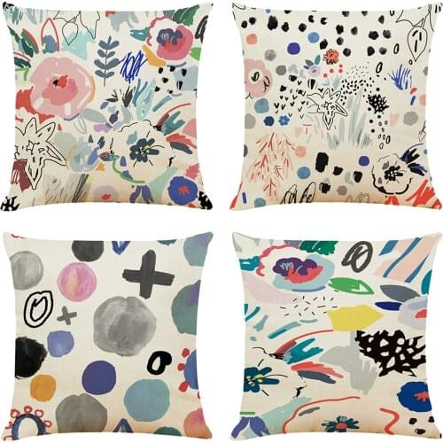 45*45cm Art Pillowcase Ins Style Cushion Case Home Decorative Lumbar Pillow Cover Sofa Car Cushion Cover Home Decor Pillow case