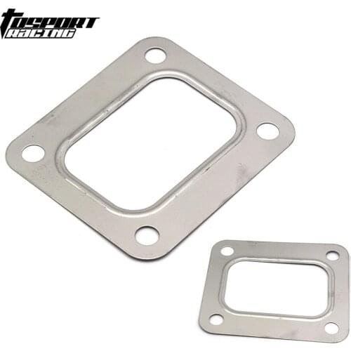 5PCS/LOT 304 STAINLESS Steel T4 Turbo Flange Gasket 4 Bolt For T04E T66 T70 GT35 GT40 Exhaust Inlet Outlet