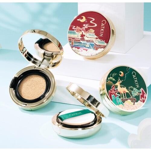 CATKIN Air Cushion BB CC Glow Foundation Cream For Face Moisturizing Concealer Whitening Beauty Base Cream Cosmetics Makeup