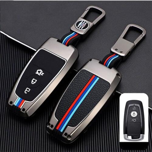 Zinc alloy car key Cover case for Ford Edge Explorer Fusion Mustang F-150 F-450 F-550 Lincoln MKZ MKC car Key shell Smart remote