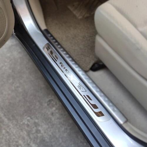 For Kia Rio Door Sill X Line 2019 3 Accessories Auto Sticker 2017 2020 Stainless Steel Scuff Plate Car Styling Protector 2018