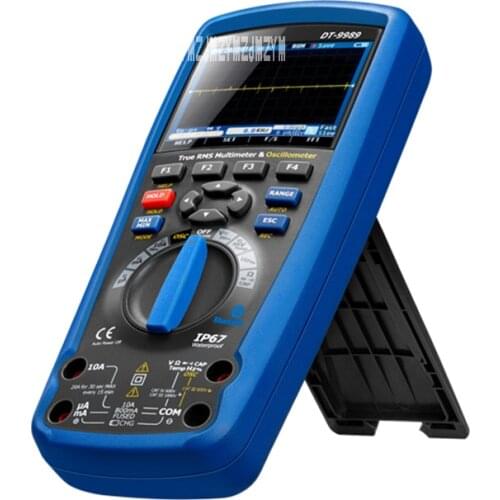 DT-9989 Portable Oscilloscope Handheld Professional Multimeter Color Screen Digital Oscilloscope Multimeter 7.4V 10Hz~20MHz 10mF