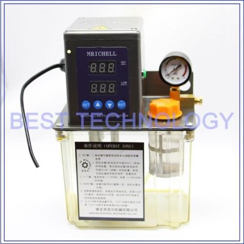 1.5L 220V AC Electric Auto Lubrication Pump CNC Engraving Router machine Automatic Oil Pump Double digital