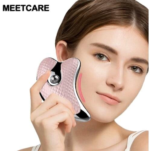 Electric Face Lifting Massage Gunsha Scraping Tool Body Face Neck Massager Vibration Beauty Machine for Skin Lifting V Face