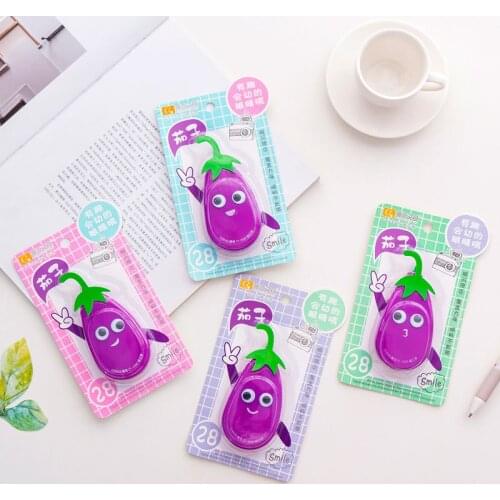 Ellen Brook 1 PCS Cute Kawaii Cartoom Eggplant Panda Correction Tape Stationery Office School Supplies