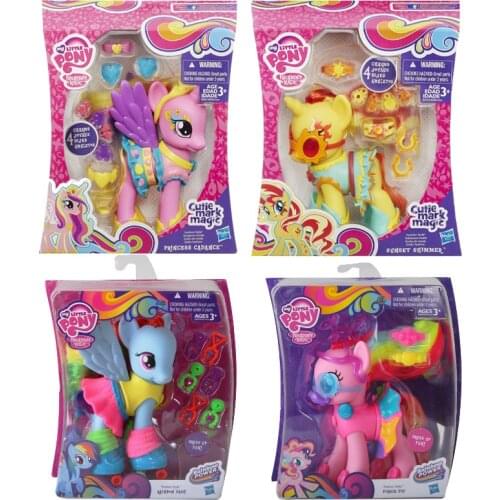 Hasbro Genuine Anime Figures My Little Pony Cute Series Princess Dolls Rainbow Power Pony Friendship Magic Pony Girl Toys Gift