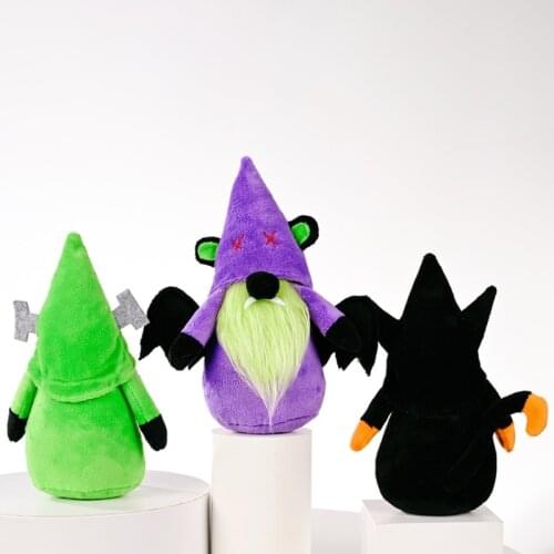 Halloween Gnome Bat Ear Swedish Tomte Nisse Plush Handmade Home Farmhouse Kitchen Tiered Tray Decorations dropshipping