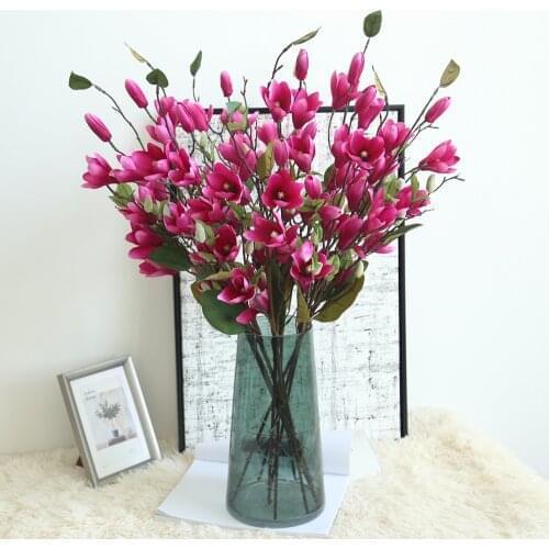 Artificial Plants Fake Flowers Leaf Magnolia Floral Wedding Bouquet Party Home Decor Floral Decor Garland Wedding Party Decor