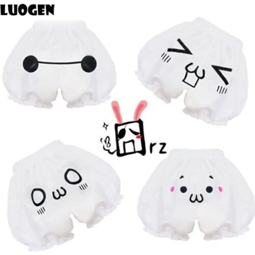 Cute Kaomoji kun Emoticon Pumpkin Bubble Bloomer Shorts Under Pants White Safety Shorts Kawaii 4 Types Drop Ship