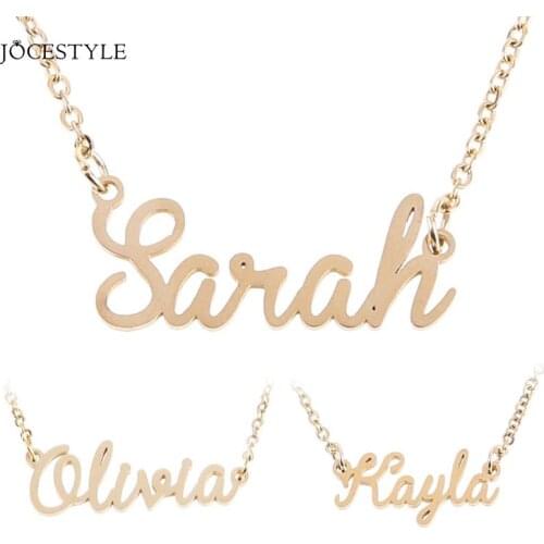 Fashion Unisex Personalized Name Necklace Alloy Pendant Chain Special Nameplate Pendant Necklace Gift Dropshipping