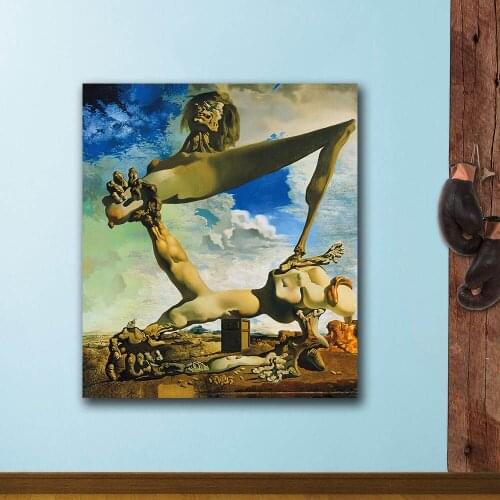 Salvador-dali-soft-construction-with-boiled-beans-1936 Wall Art Paintings Picture Paiting Canvas Print Home Decor Print Painting