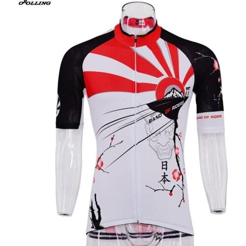 New Classical JAPAN Flowers Team Maillot Cycling Jersey Customized Orolling Tops
