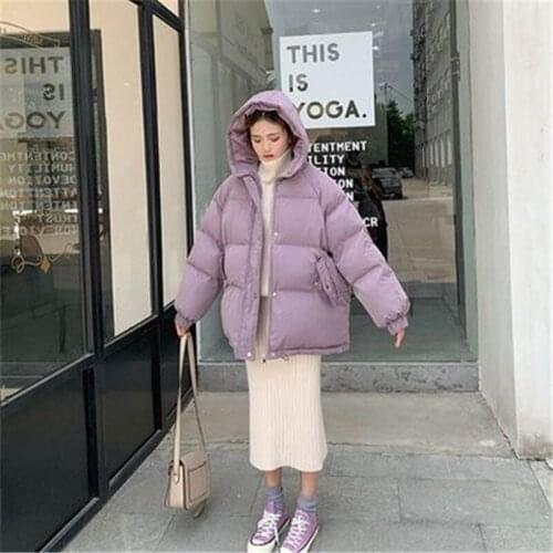 New 2020 Women Short Jacket Winter Thick Hooded Cotton Padded Coats Female Korean Loose Puffer Parkas Ladies Oversize Outwear 41