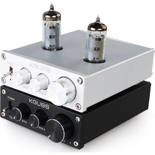 New K.GuSS T3 home theater amplifier Mini Bile 6K4 Preamp Tube Audio Buffer Hi-Fi Treble Bass Adjustment Preamplifier DC12V