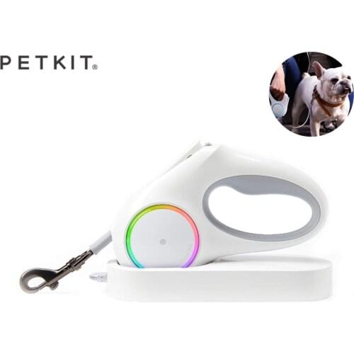 Youpin PETKIT Go Shine Pet Leash Dog Traction Rope With 2 Streamer Rings Headlamp Spotlight Magnetic Contact Charging LED Light