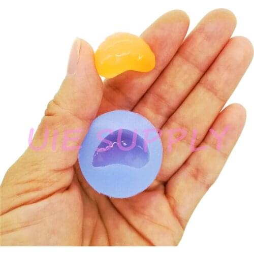 SYL173U 22.8mm x 15.7mm 3D Orange Peel Orange Segment Silicone Mold Fondant Cake Decoration Candy Chocolate Resin Clay Earrings