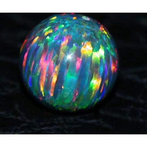 ONE PIECE Loose beads polymer impregnated synthetic Opal green Round rainbow 12/15mm for DIY jewelry making wholesale