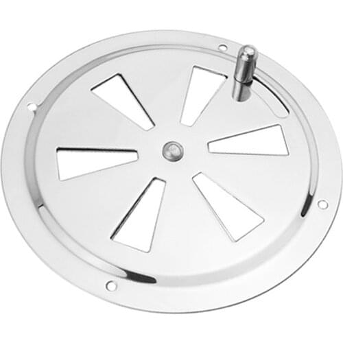 Round Air Louver Vent & Side Knob Opening Grille Cover Marine Boat RV 316 Stainless Steel Ventilation Louvered Vent
