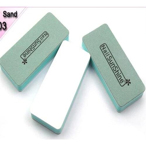 10Pcs Nail File Tofu Fluorescence Sanding Block Polishing Buffer Buffing For UV Gel Polish Manicure Nail File Buffer Blocks TF14